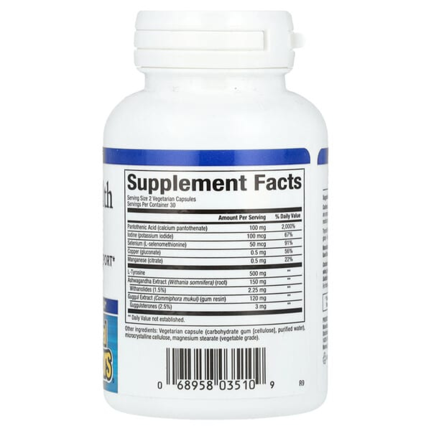 Natural Factors, формула для здоровья щитовидной железы, 60 вегетарианских капсул