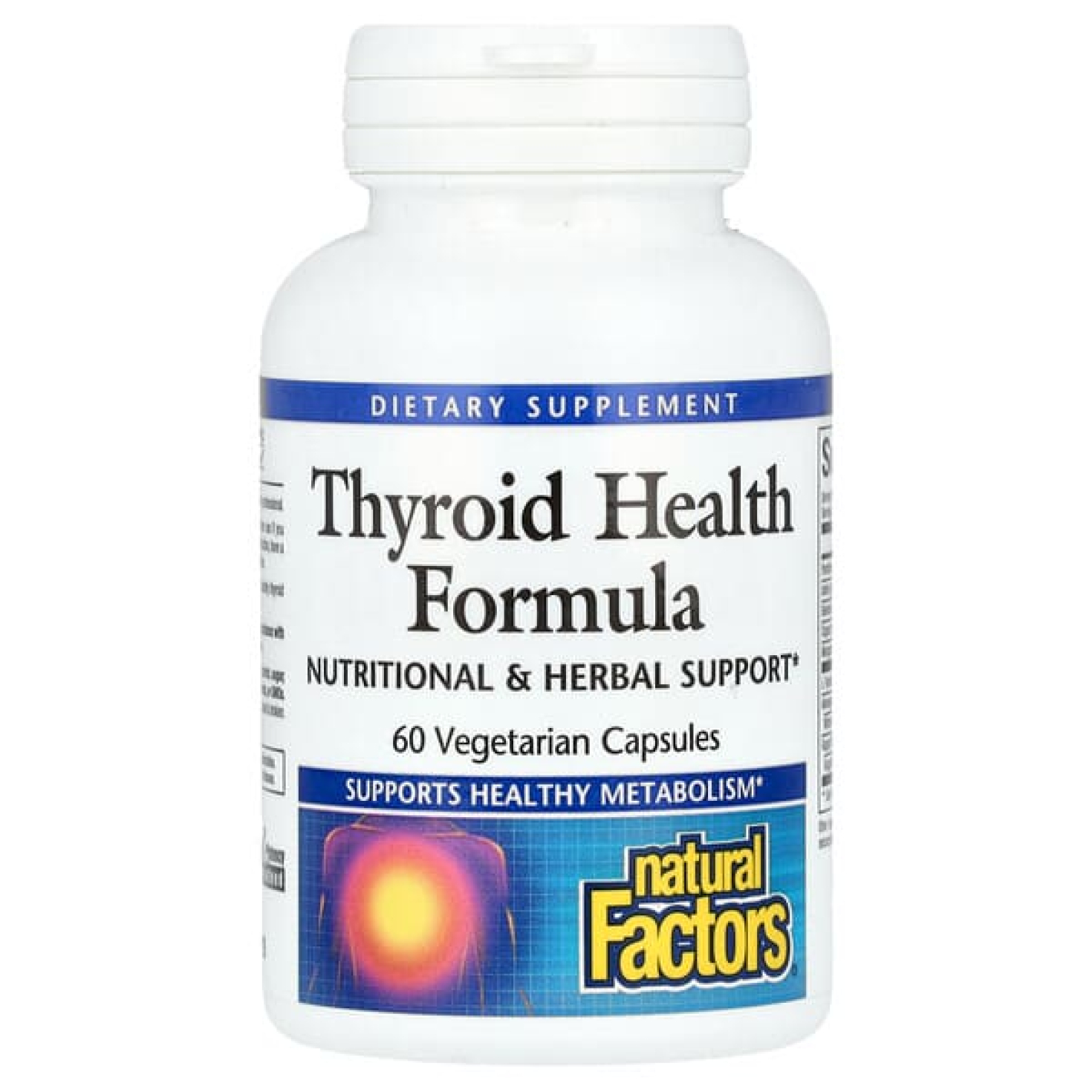 Natural Factors, формула для здоровья щитовидной железы, 60 вегетарианских капсул