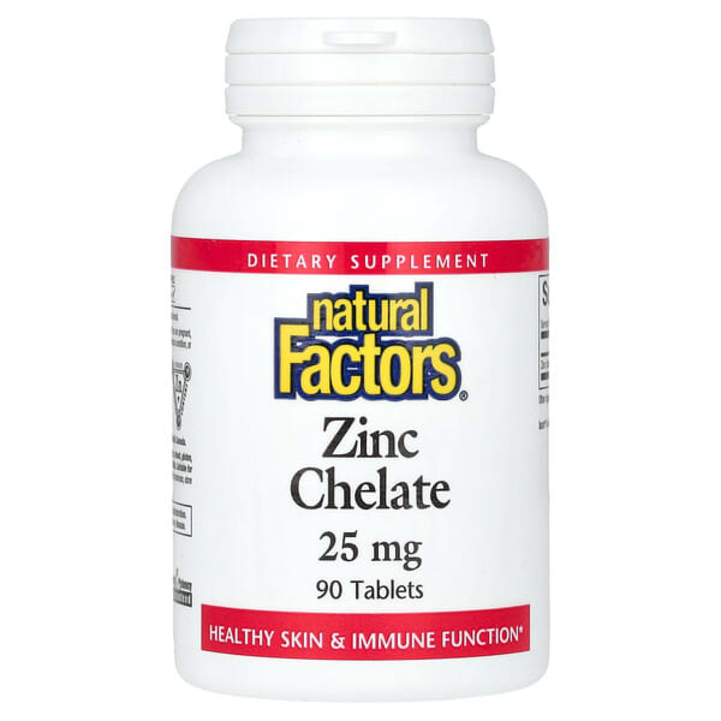 Natural Factors, цинк в хелатной форме, 25 мг, 90 таблеток