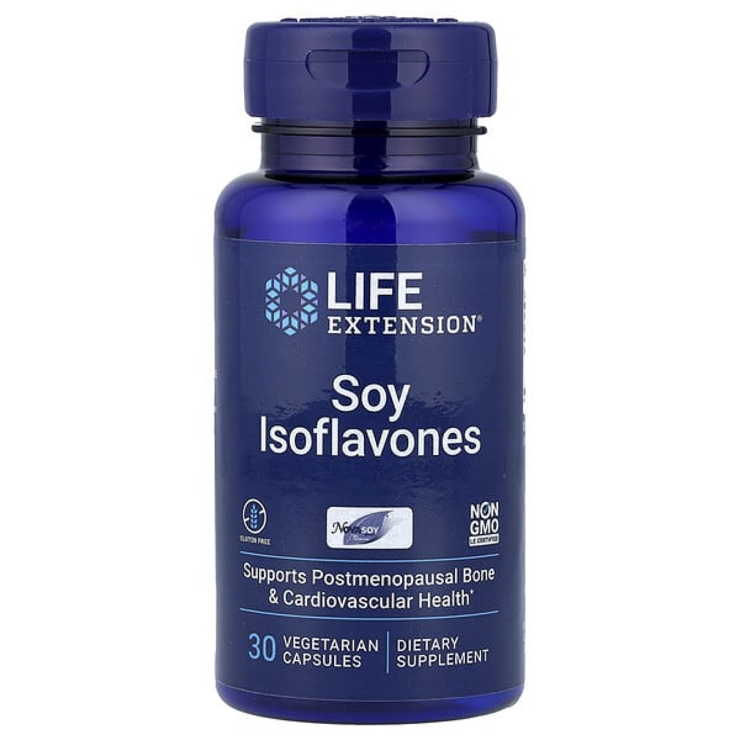 Life Extension, соевые изофлавоны, 30 вегетарианских капсул (135 мг в 1 капсуле)