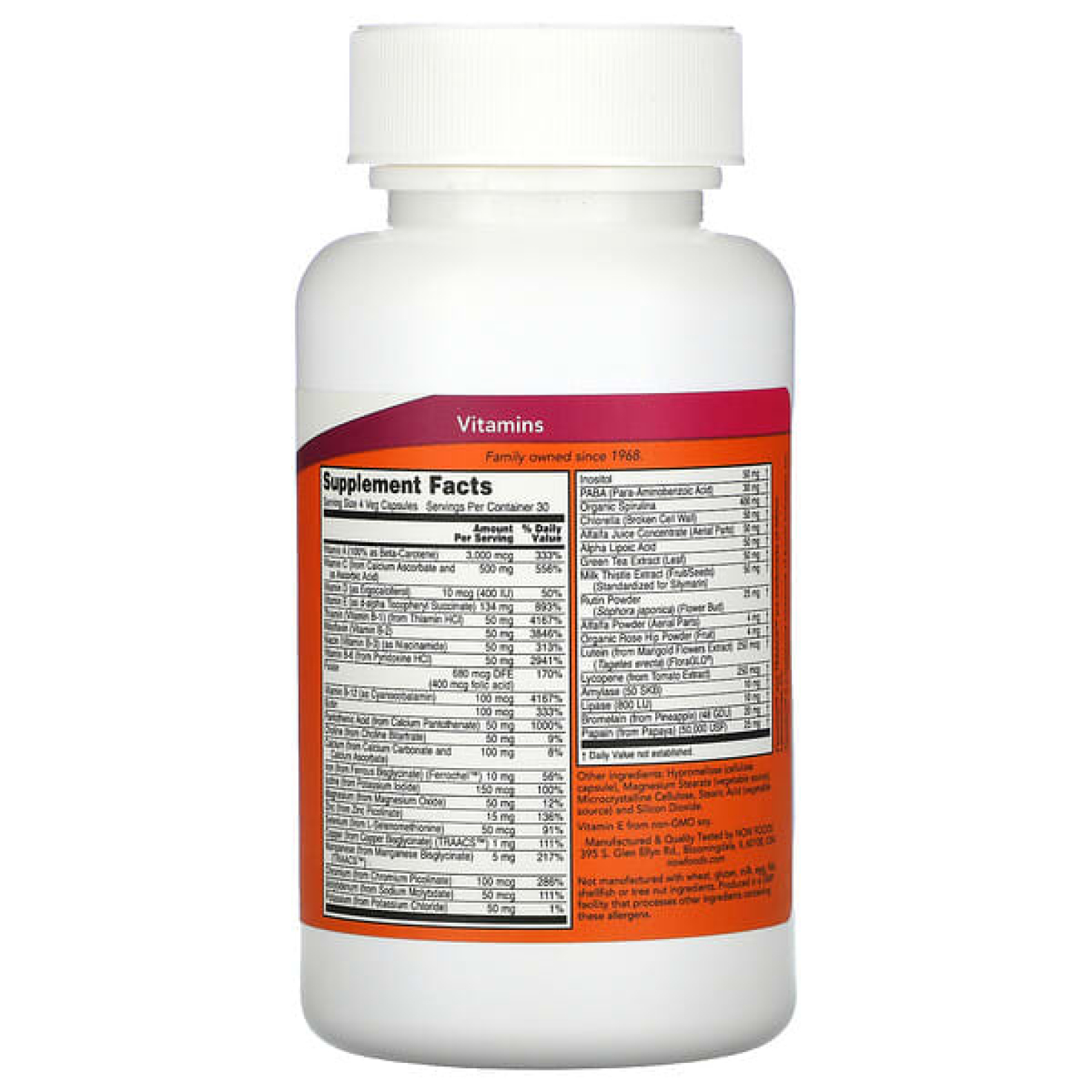 NOW Foods, Special Two, мультивитамины, 120 растительных капсул