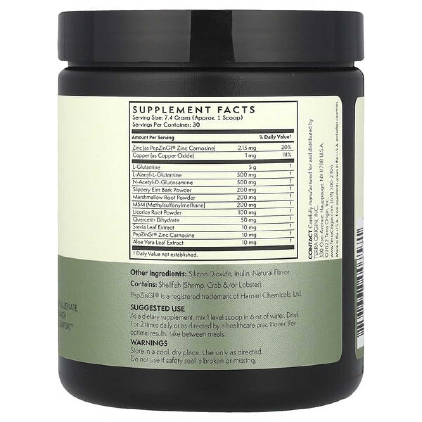 Terra Origin, Healthy Gut™, мята, 222 г (7,83 унции)