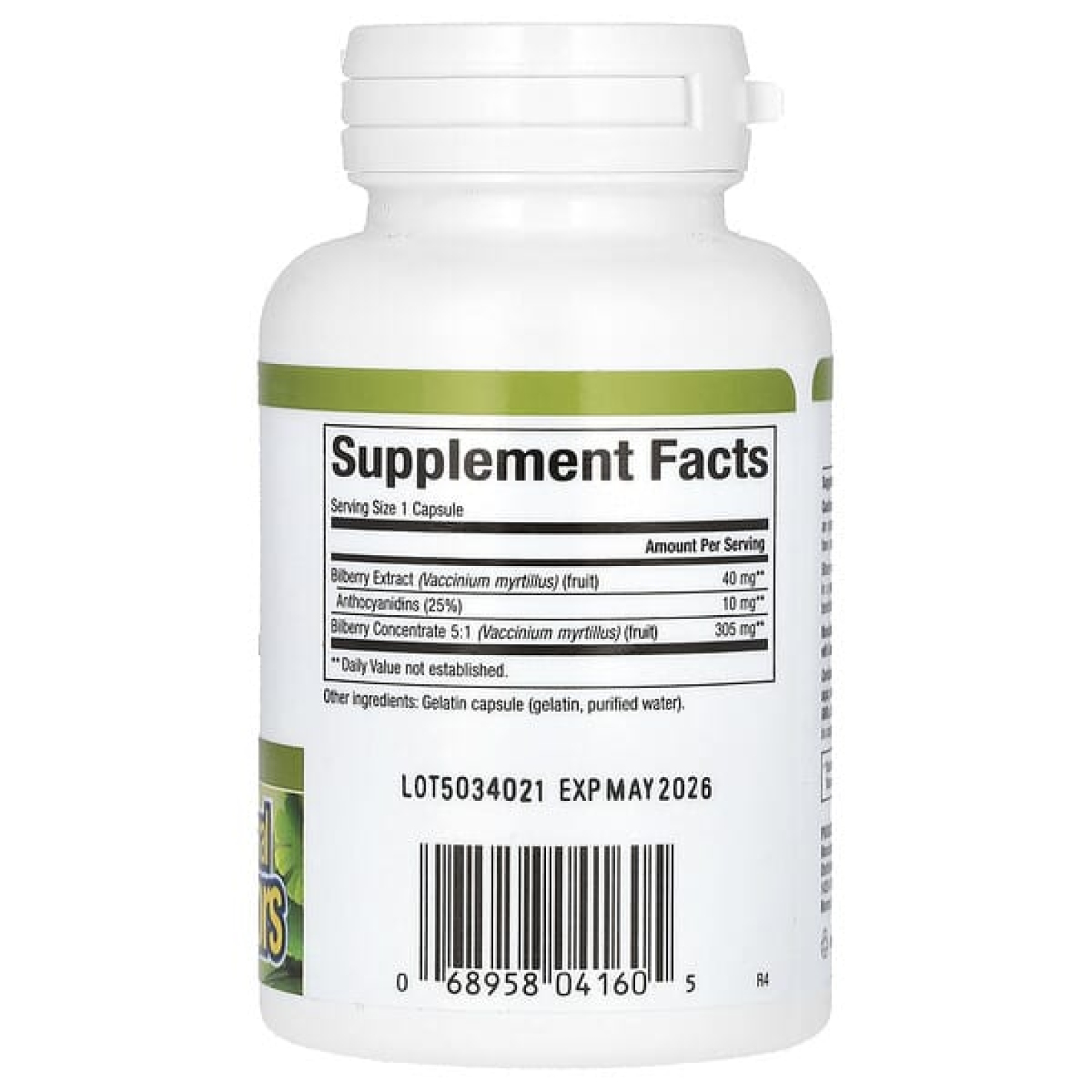 Natural Factors, черника, 40 мг, 60 капсул