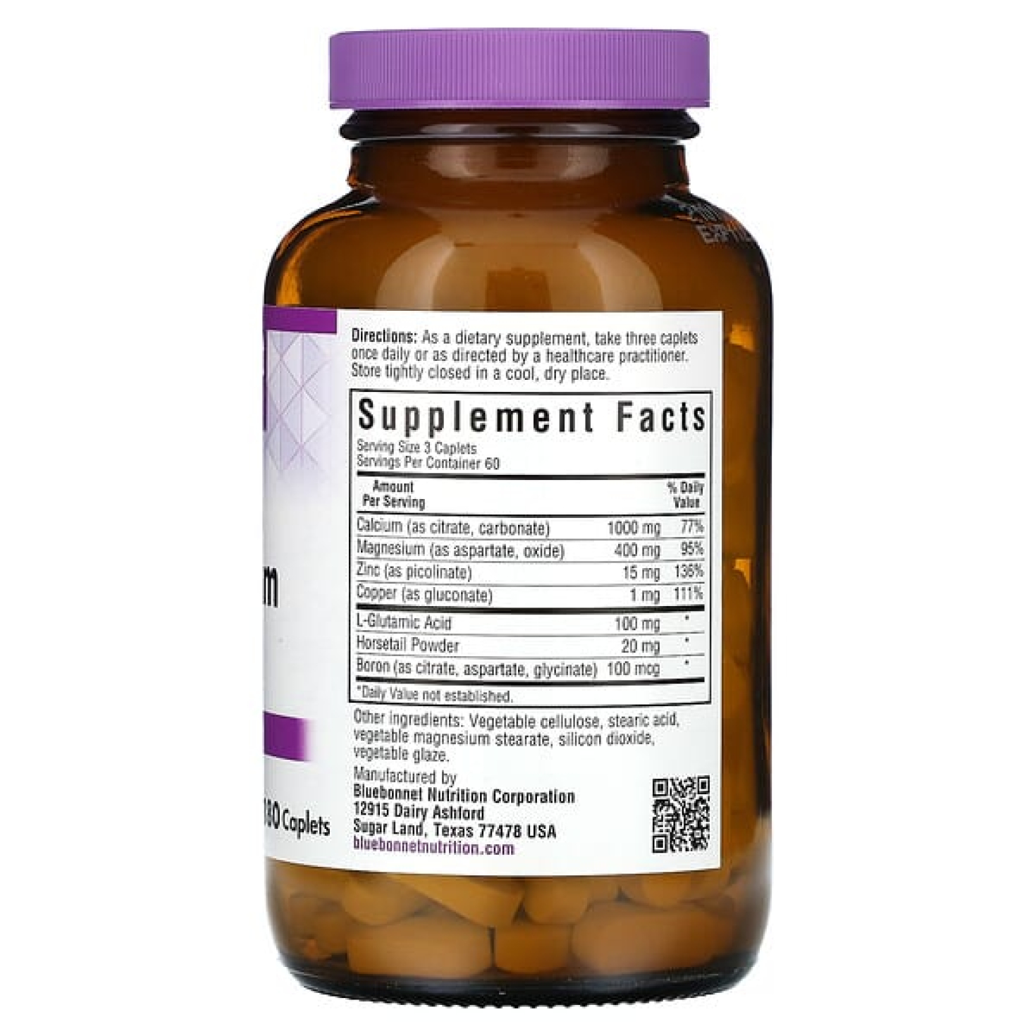 Bluebonnet Nutrition, кальций, магний и цинк, 180 капсул