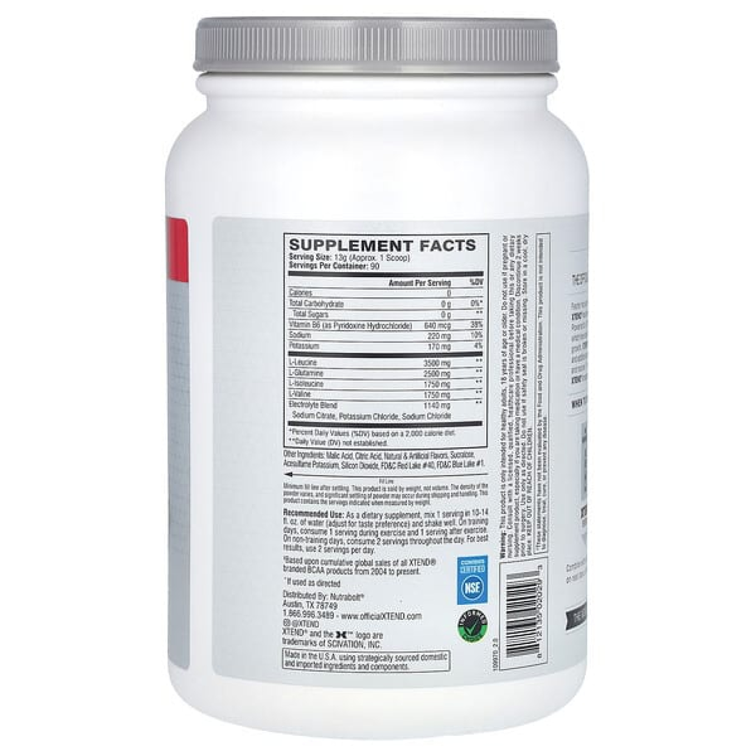 XTEND, The Original 7 г BCAA, со вкусом фруктового пунша, 1,17 кг (2,58 фунта)