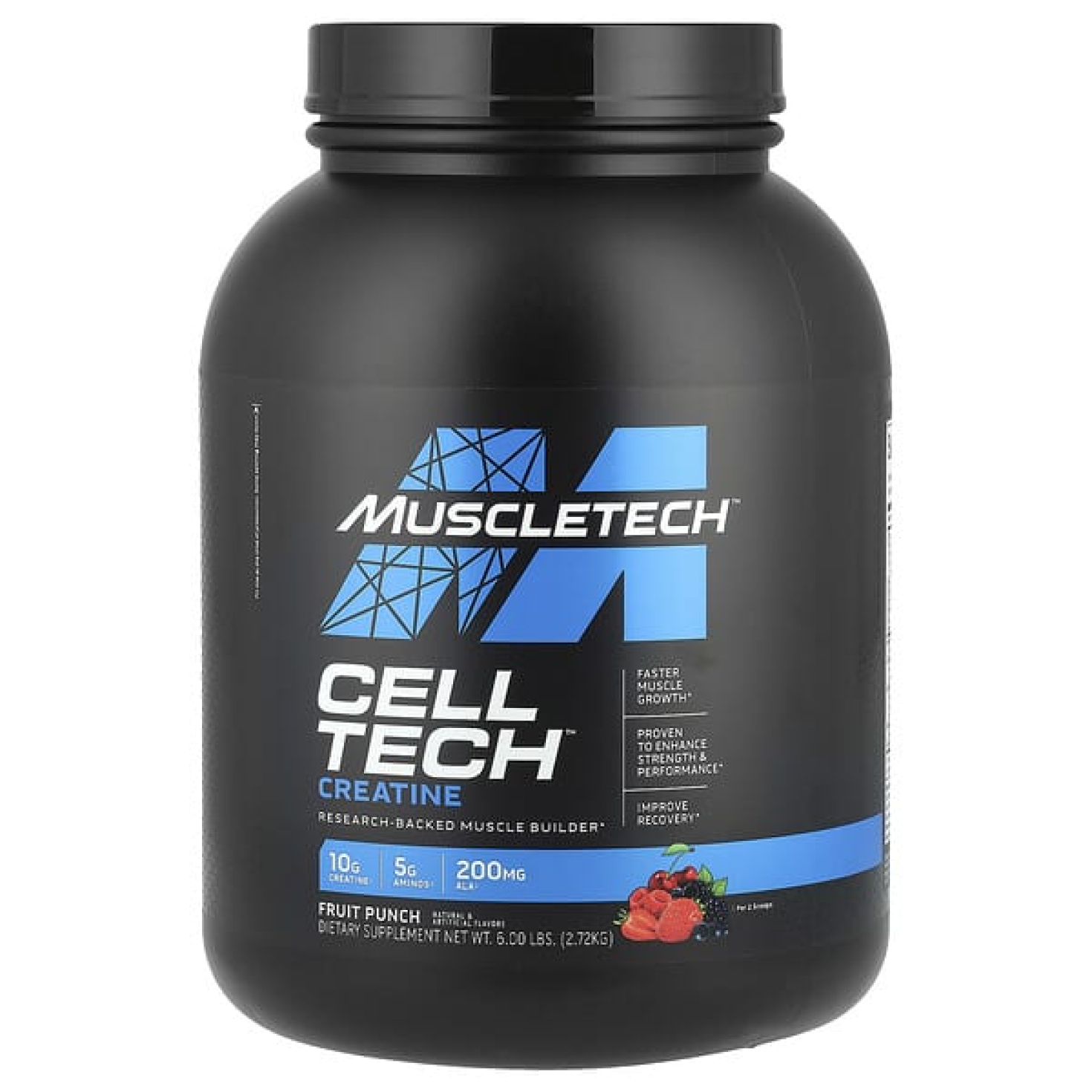 MuscleTech, Performance Series, CELL-TECH, самая мощная формула с креатином, со вкусом фруктового пунша, 2,72 кг (6 фунтов)