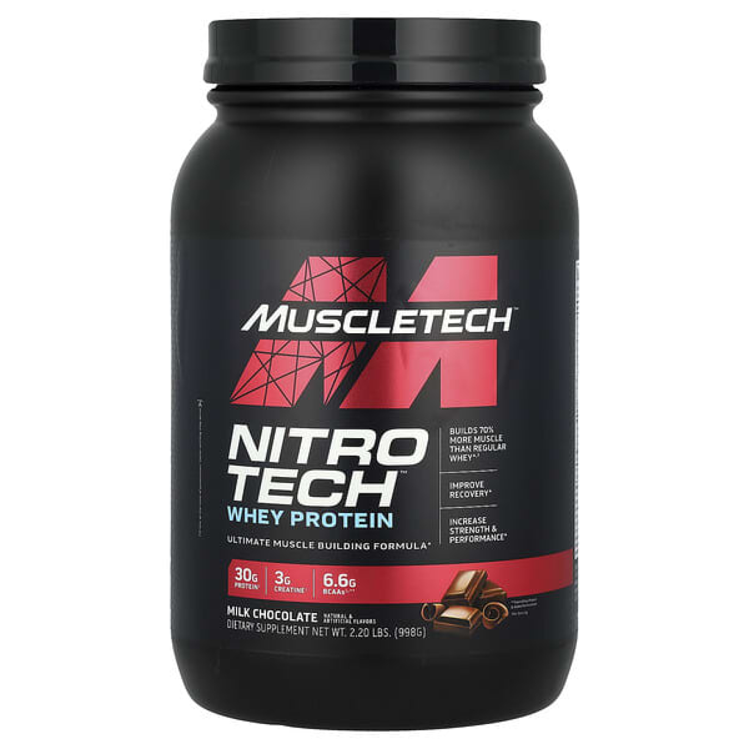 MuscleTech, Nitro-Tech ™ Whey Protein, молочный шоколад, 998 г (2,2 фунта)