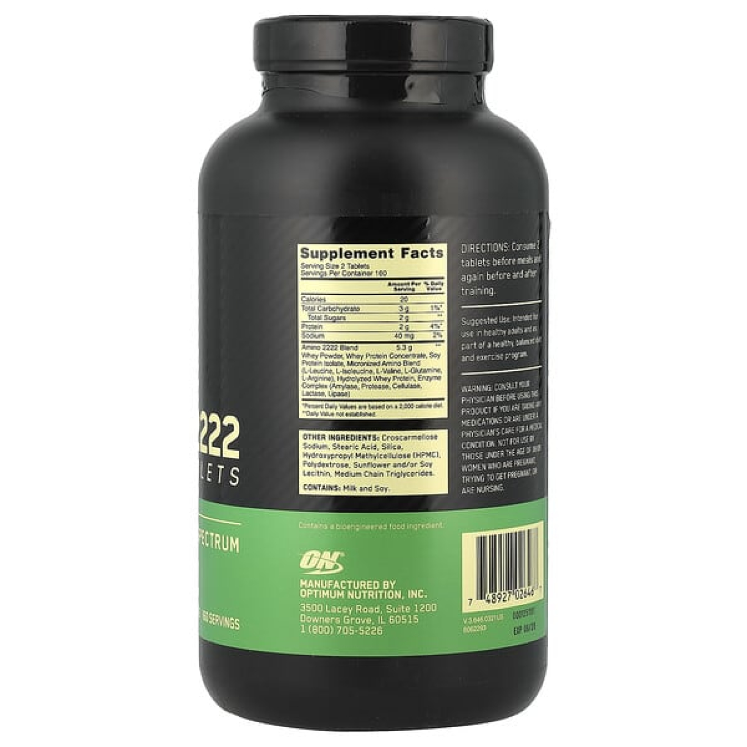 Optimum Nutrition, Superior Amino 2222 Tabs, 320 таблеток