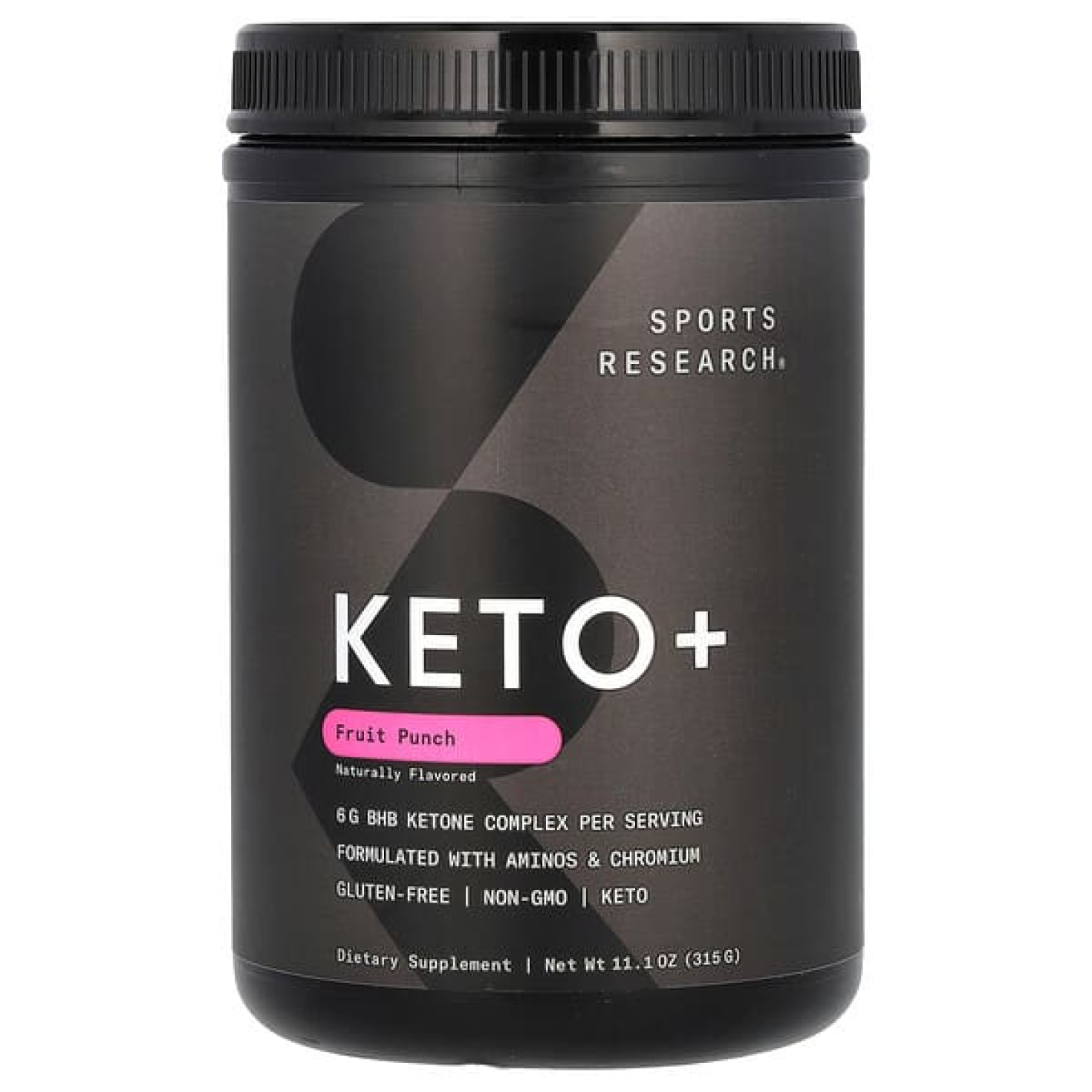 Sports Research, Keto +, фруктовый пунш, 315 г (11,1 унции)