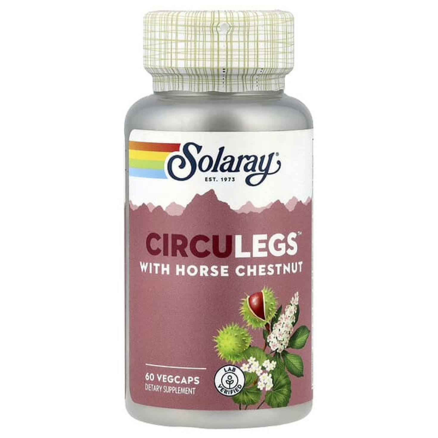 Solaray, CircuLegs с конским каштаном, 60 вегетарианских капсул