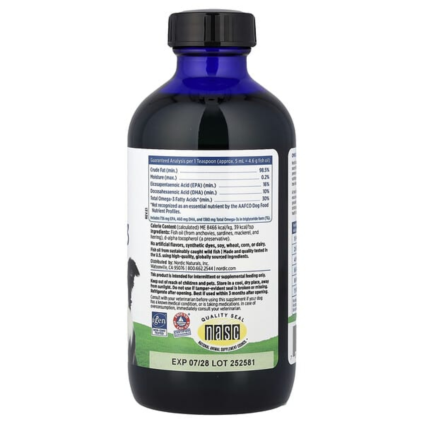 Nordic Naturals, Omega-3 Pet™, для собак, 237 мл (8 жидк. унций)