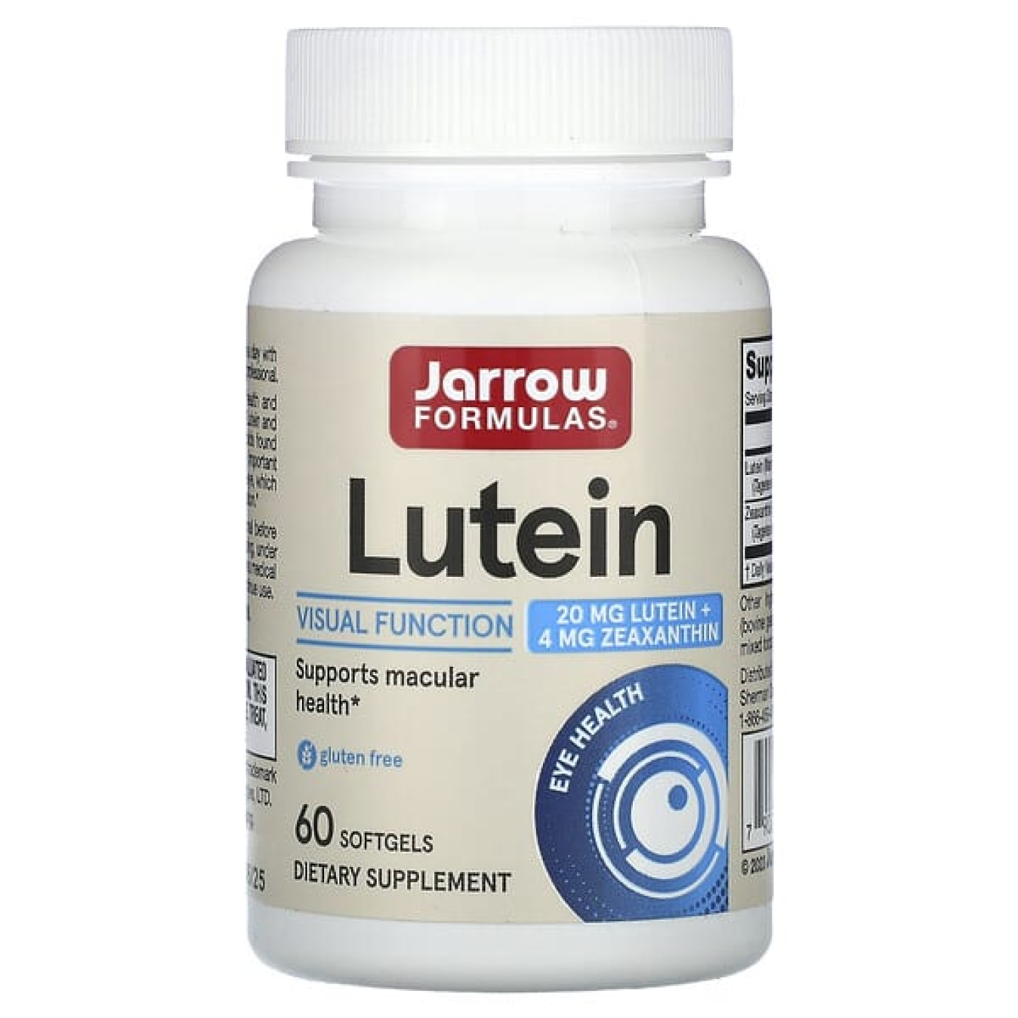 Jarrow Formulas, лютеин, 20 мг, 60 капсул