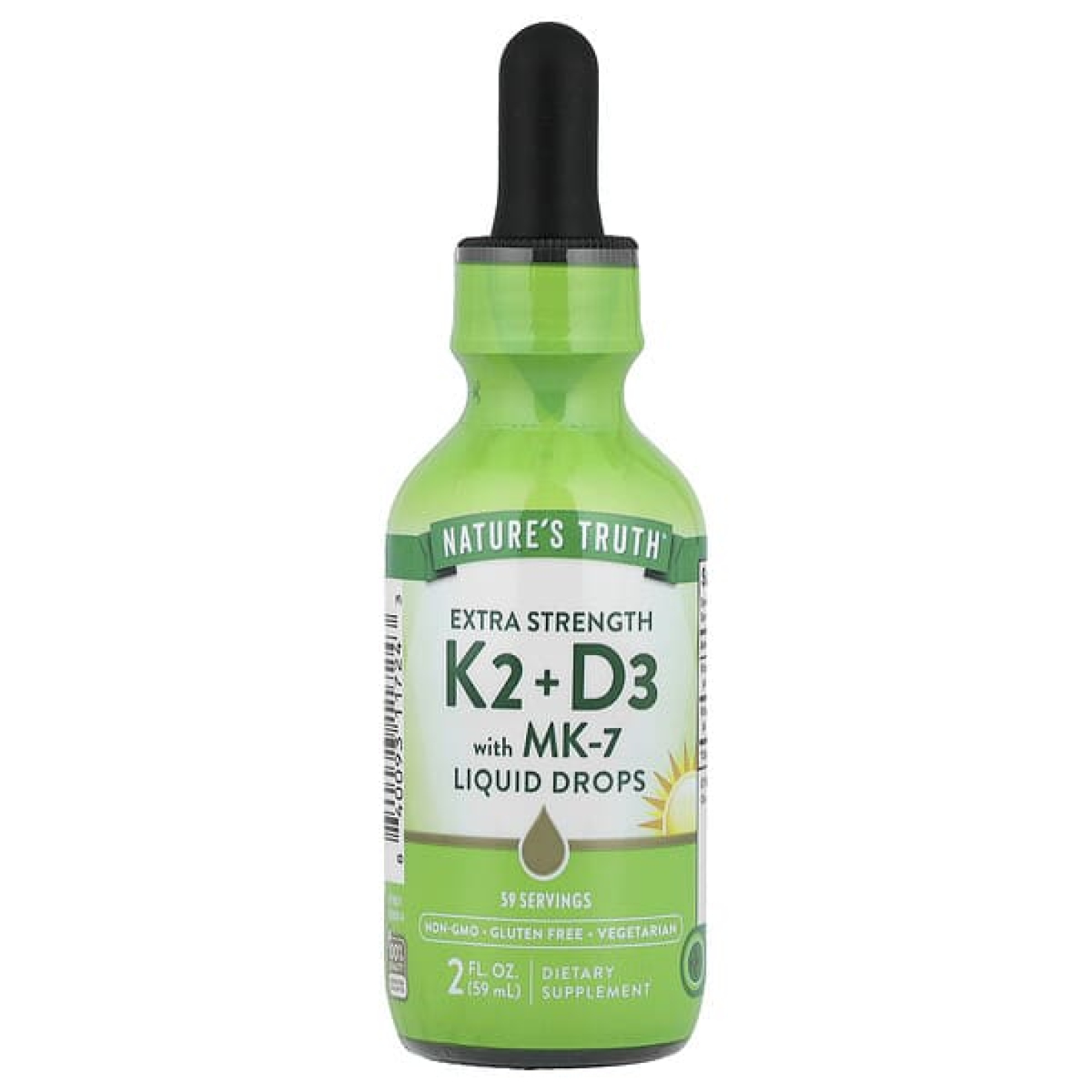 Nature's Truth, K2 и D3 с MK-7 в виде капель, 59 мл (2 жидк. унции)